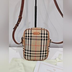 Burberry Vintage Haymarket Crossbody Bag With COA And Dustbag